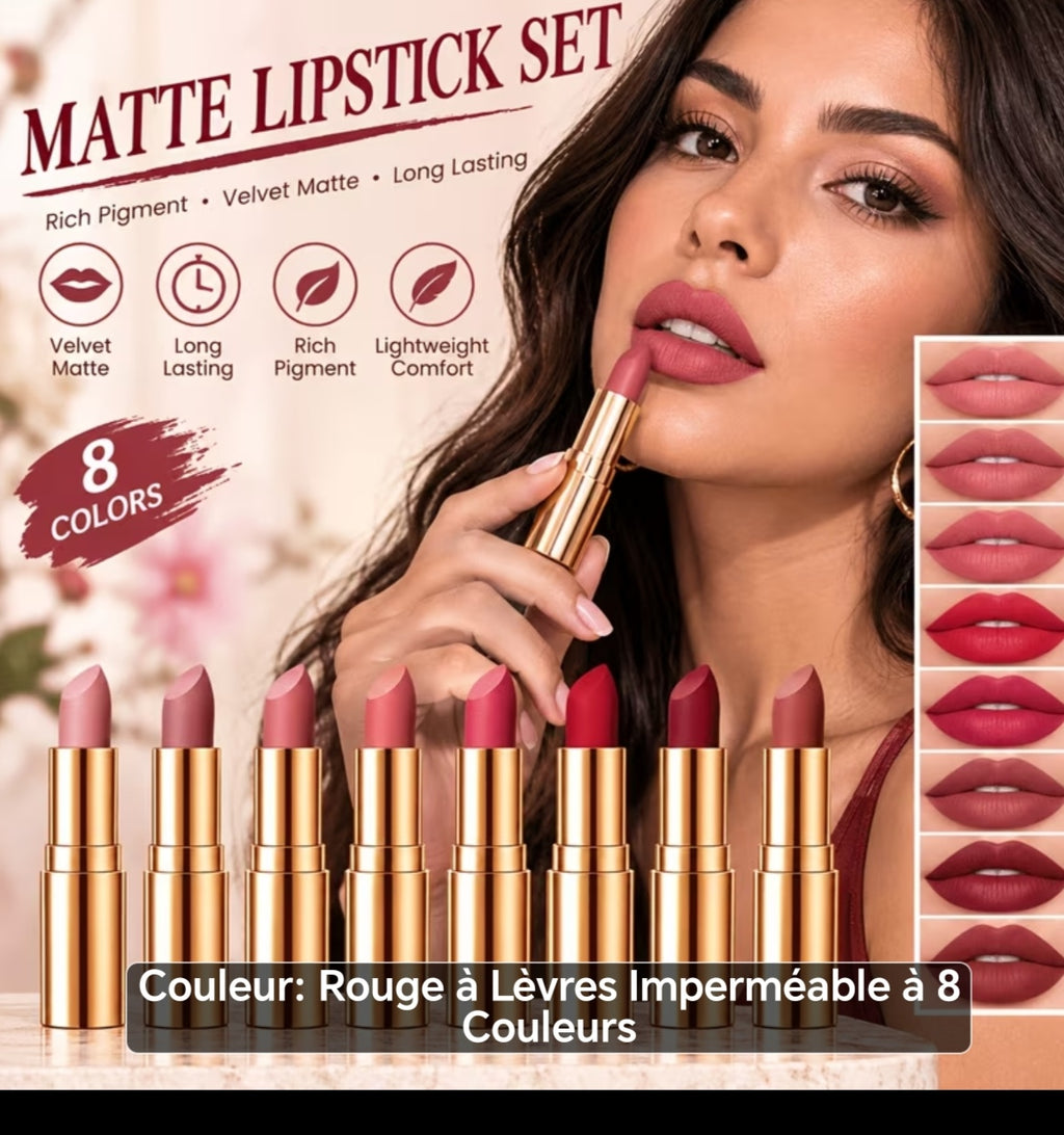 Rouge à lèvres mats plusieurs coloris