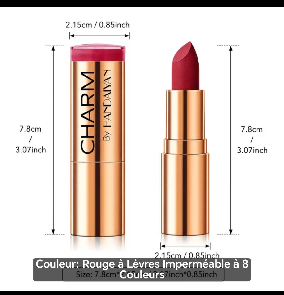 Rouge à lèvres mats plusieurs coloris